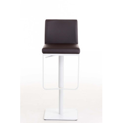 Tabouret de bar Panama W en similicuir brun