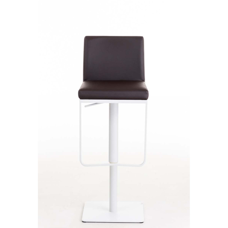 Tabouret de bar Panama W en similicuir brun