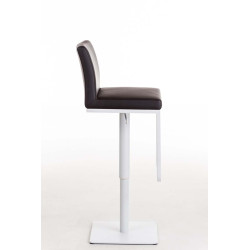Tabouret de bar Panama W en similicuir brun