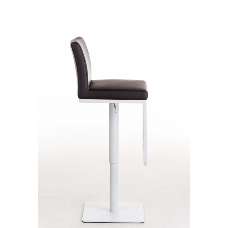 Tabouret de bar Panama W en similicuir brun