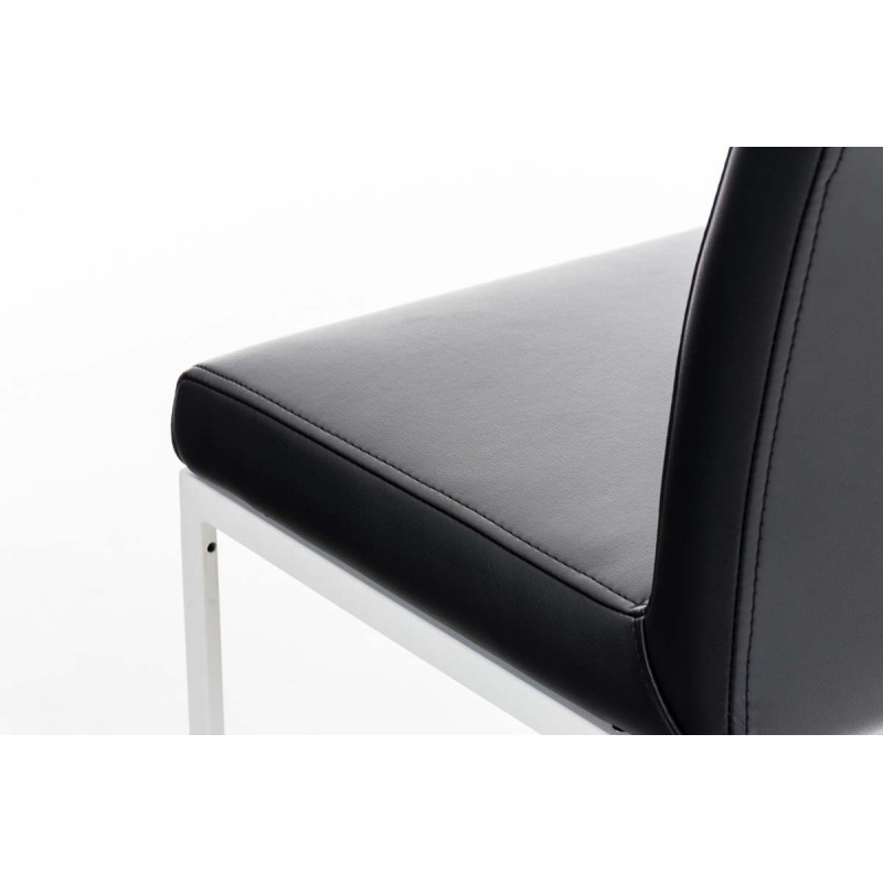 Tabouret de bar Panama W en similicuir brun