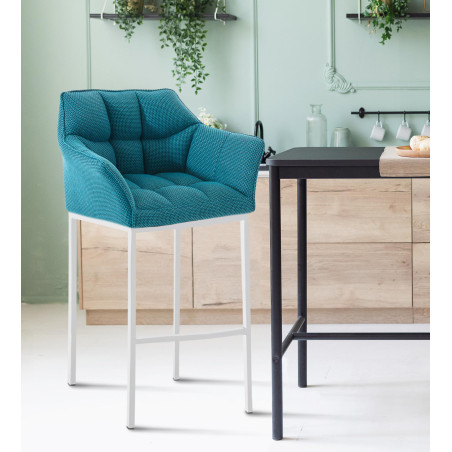 Barhocker Damaso W Stoff mit 4-FuЯ Gestell