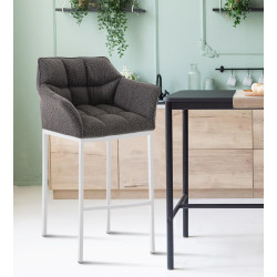 Barhocker Damaso W Stoff mit 4-FuЯ Gestell