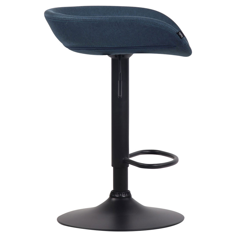 Tabouret de bar Anaheim en tissu bleu