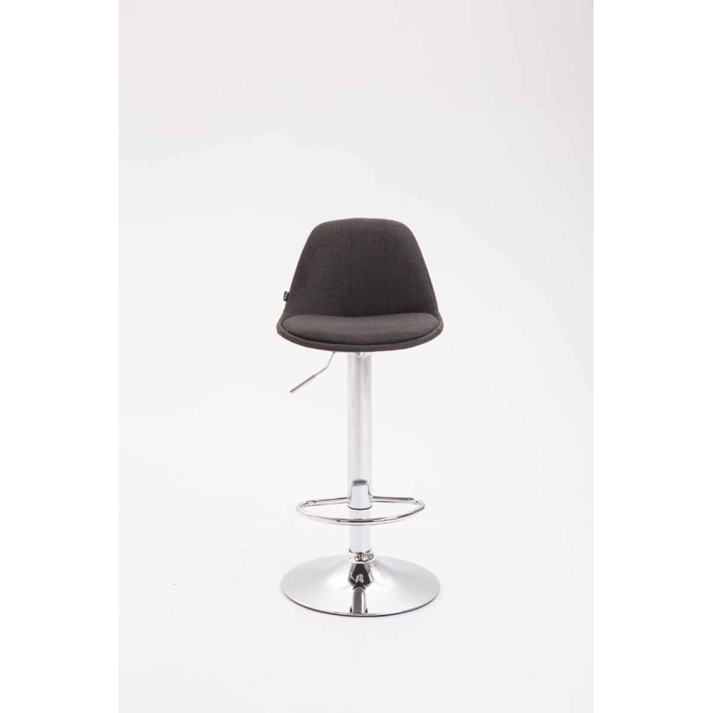 Tabouret de bar en tissu Kiel gris foncé
