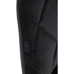 Tabouret de bar Lazio velours noir noir