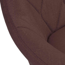 Tabouret de bar Lazio, tissu, chrome brun