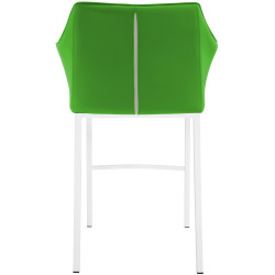 Tabouret de bar Damaso à 4 pieds, blanc vert
