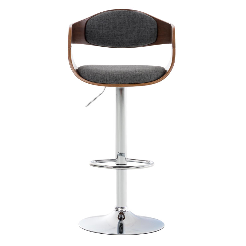 Tabouret de bar en tissu Kingston C noyer/gris clair