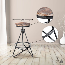 Tabouret de bar Karla argent