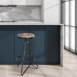 Tabouret de bar Karla argent