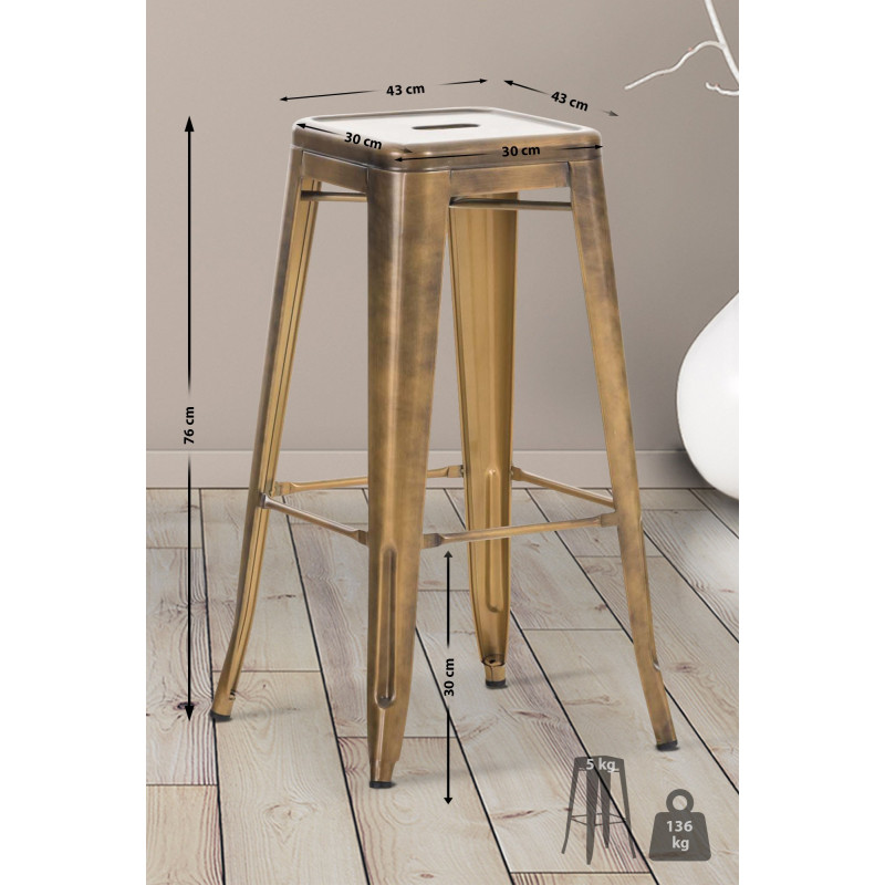 Taburete Metбlico Joshua Dorado