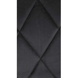 Sgabello da bar Lazio in velluto bianco e nero