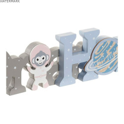 Figurine Décorative DKD Home Decor Astro Monkey Naturel 29,5 x 3 x 9 cm (2 Unités)