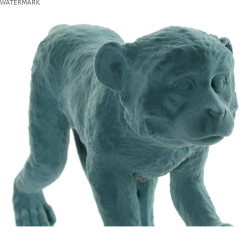 Figurine Décorative DKD Home Decor Vert Rose Résine Flocage Singe Tropical 31 x 9,5 x 19 cm