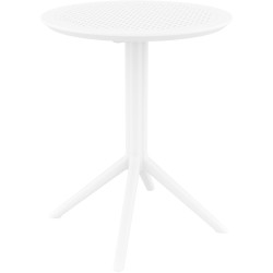 Table pliante Sky ronde blanc