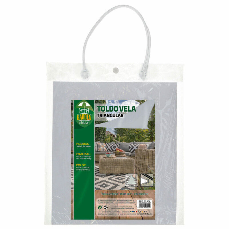 Voile d'ombrage Aktive 360 x 0,5 x 360 cm Triangulaire (6 Unités)