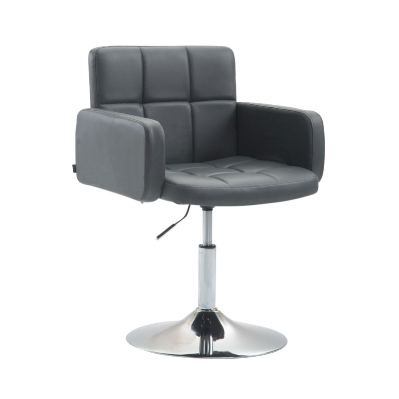 Fauteuil Lounge Los Angeles en cuir artificiel gris
