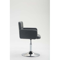 Fauteuil Lounge Los Angeles en cuir artificiel gris