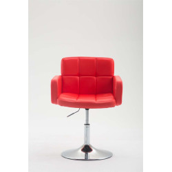 Fauteuil Lounge Los Angeles en cuir artificiel rouge