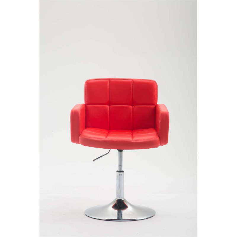 Fauteuil Lounge Los Angeles en cuir artificiel rouge