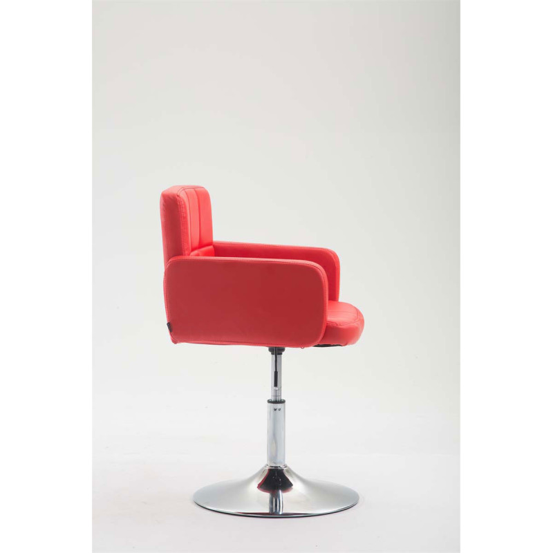 Fauteuil Lounge Los Angeles en cuir artificiel rouge