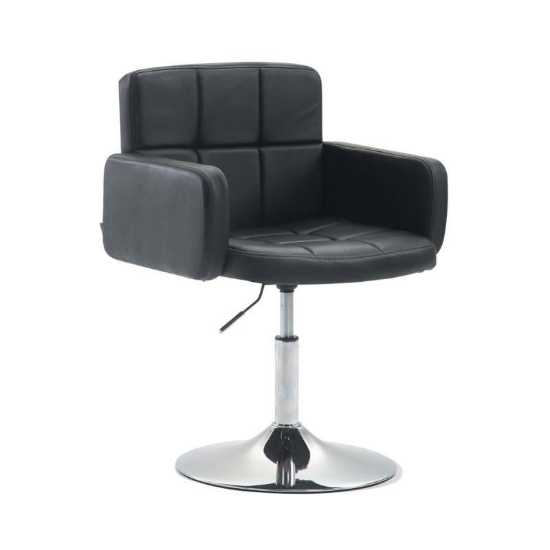 Fauteuil Lounge Los Angeles en cuir artificiel noir