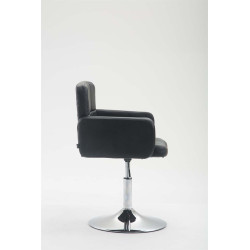Fauteuil Lounge Los Angeles en cuir artificiel noir