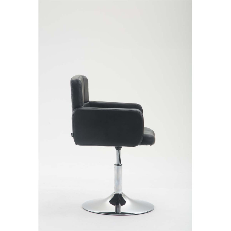 Fauteuil Lounge Los Angeles en cuir artificiel noir