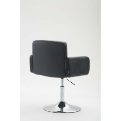 Fauteuil Lounge Los Angeles en cuir artificiel noir