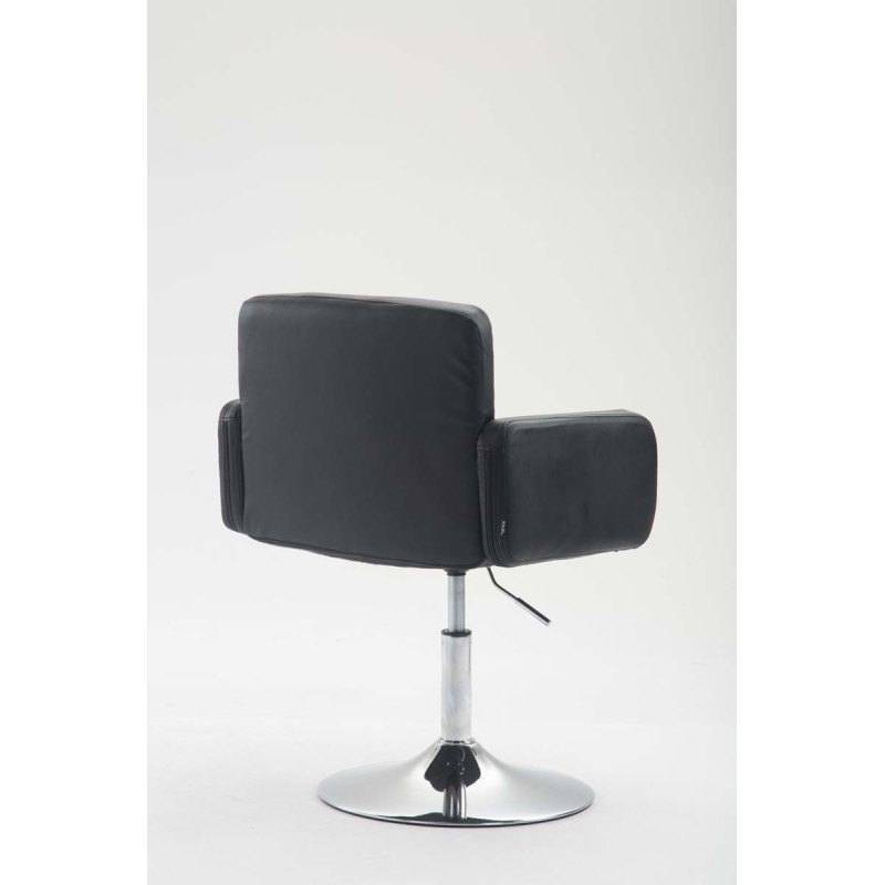 Fauteuil Lounge Los Angeles en cuir artificiel noir