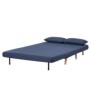 Banquette BZ 2 places - Style scandinave bleu foncé - L 130 x P 90 x 81 cm - DEPLO