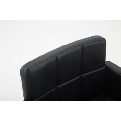 Fauteuil Lounge Los Angeles en cuir artificiel noir