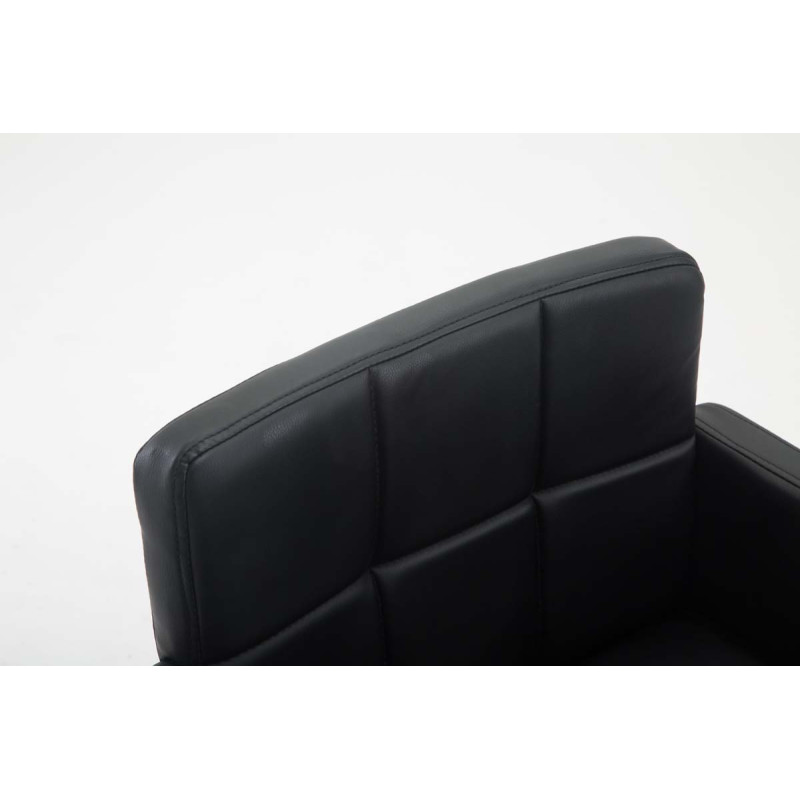 Fauteuil Lounge Los Angeles en cuir artificiel noir