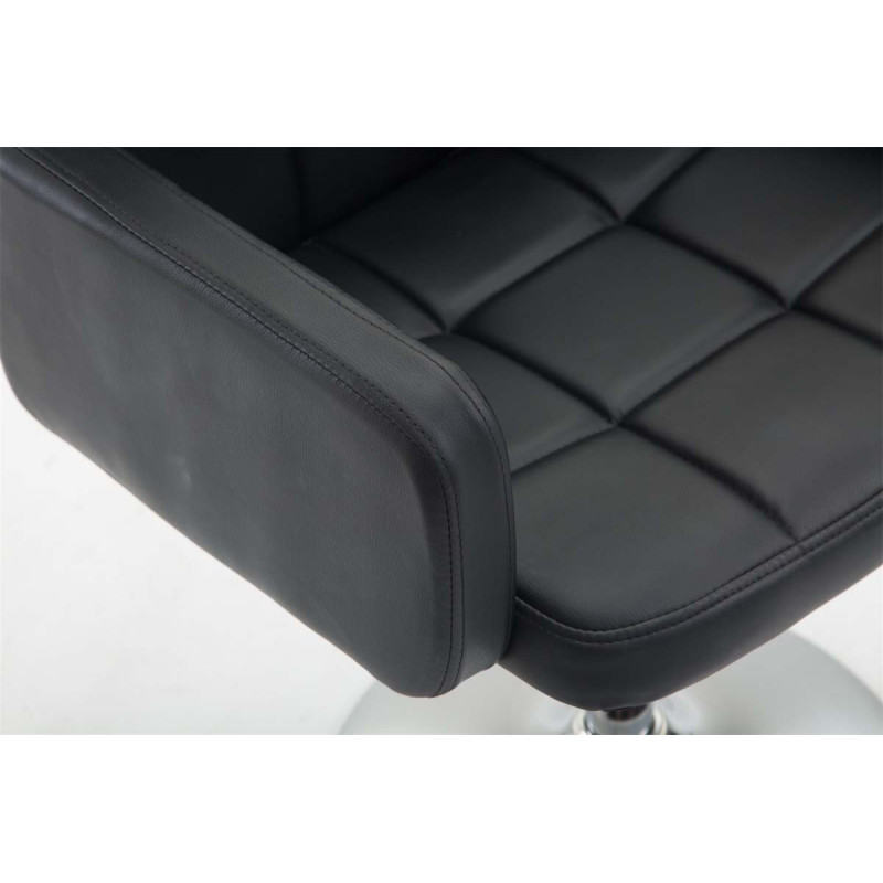 Fauteuil Lounge Los Angeles en cuir artificiel noir
