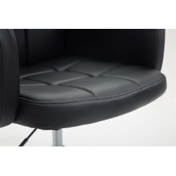 Fauteuil Lounge Los Angeles en cuir artificiel noir