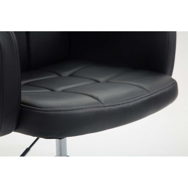 Fauteuil Lounge Los Angeles en cuir artificiel noir