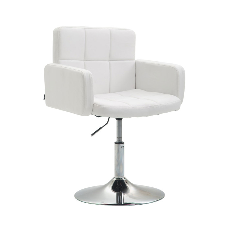 Fauteuil Lounge Los Angeles en cuir artificiel blanc