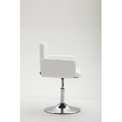 Fauteuil Lounge Los Angeles en cuir artificiel blanc