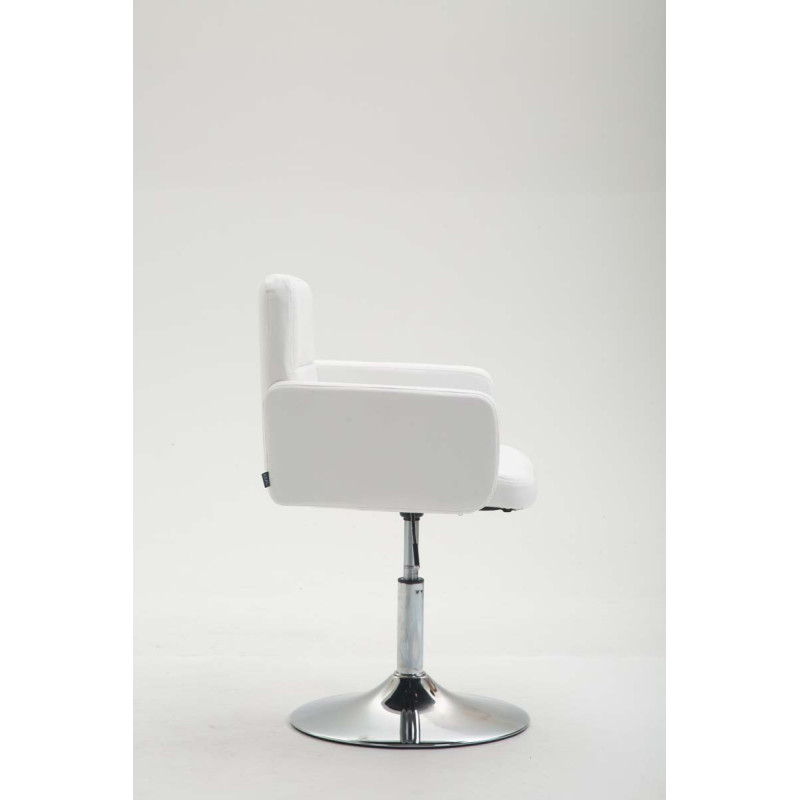 Fauteuil Lounge Los Angeles en cuir artificiel blanc