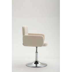 Fauteuil Lounge Los Angeles en tissu crème