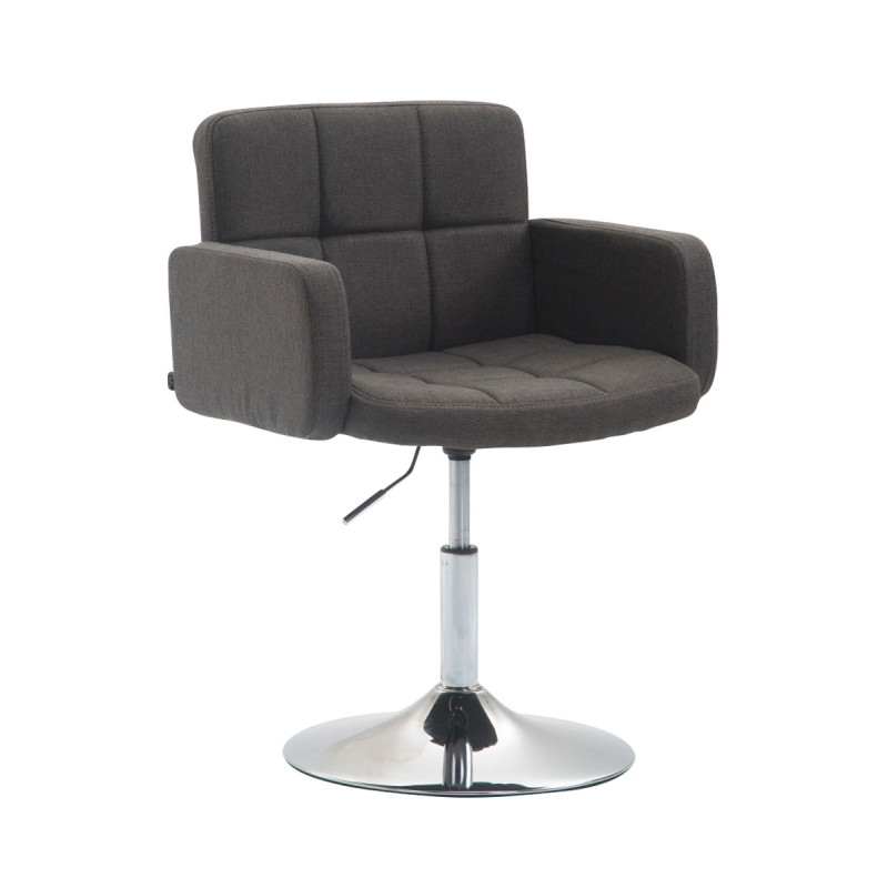 Fauteuil Lounge Los Angeles en tissu gris foncé