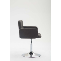 Fauteuil Lounge Los Angeles en tissu gris foncé
