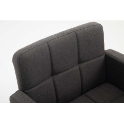 Fauteuil Lounge Los Angeles en tissu gris foncé