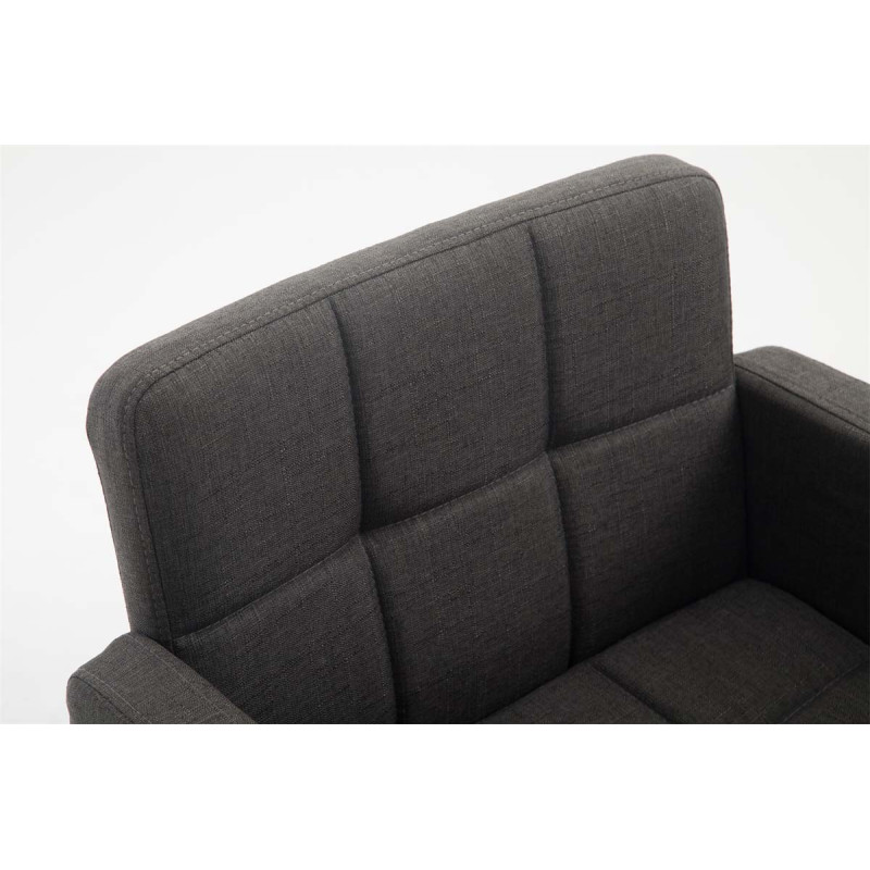 Fauteuil Lounge Los Angeles en tissu gris foncé
