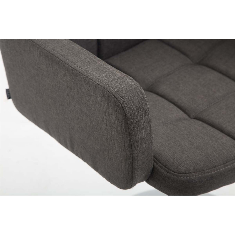 Fauteuil Lounge Los Angeles en tissu gris foncé