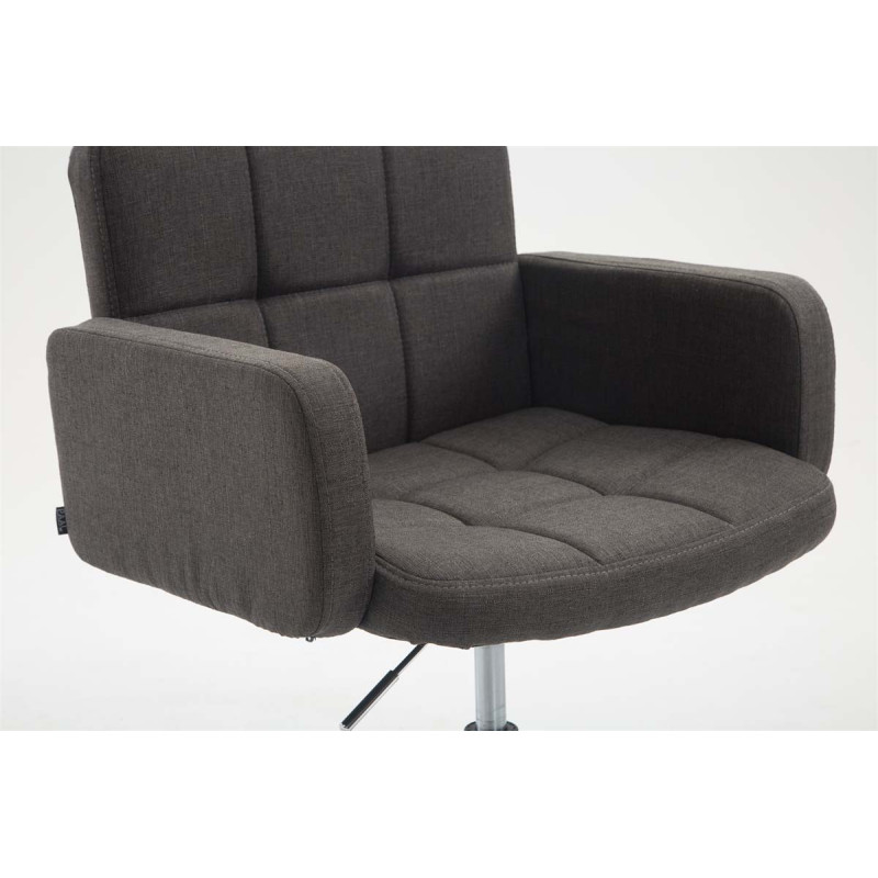 Fauteuil Lounge Los Angeles en tissu gris foncé