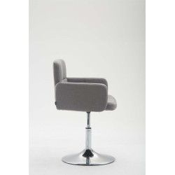 Fauteuil Lounge Los Angeles en tissu gris