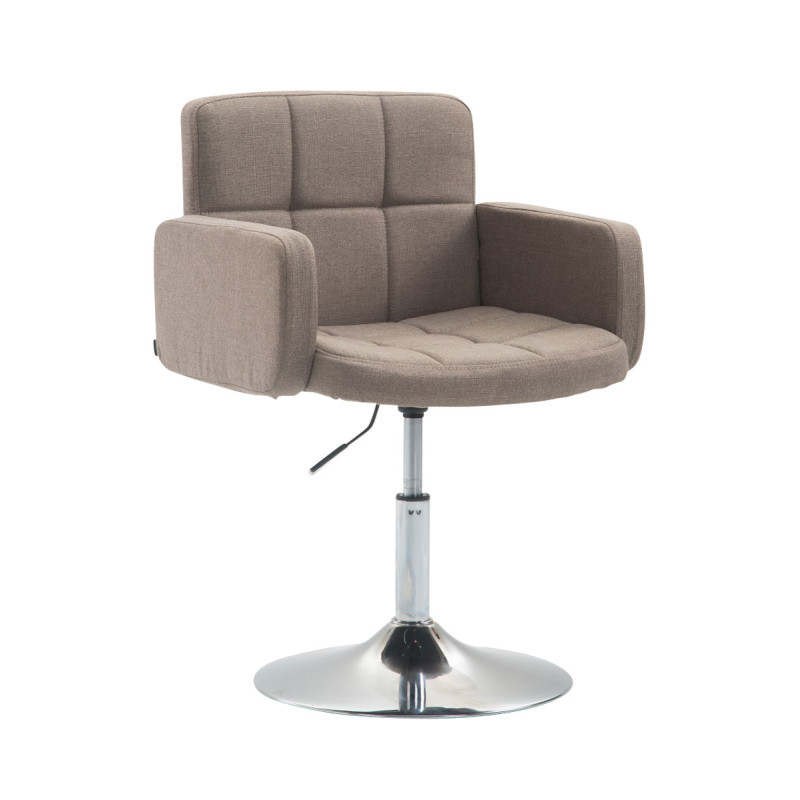 Fauteuil Lounge Los Angeles en tissu taupe