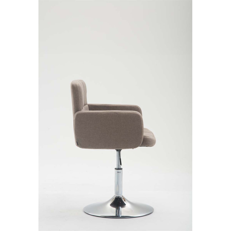 Fauteuil Lounge Los Angeles en tissu taupe